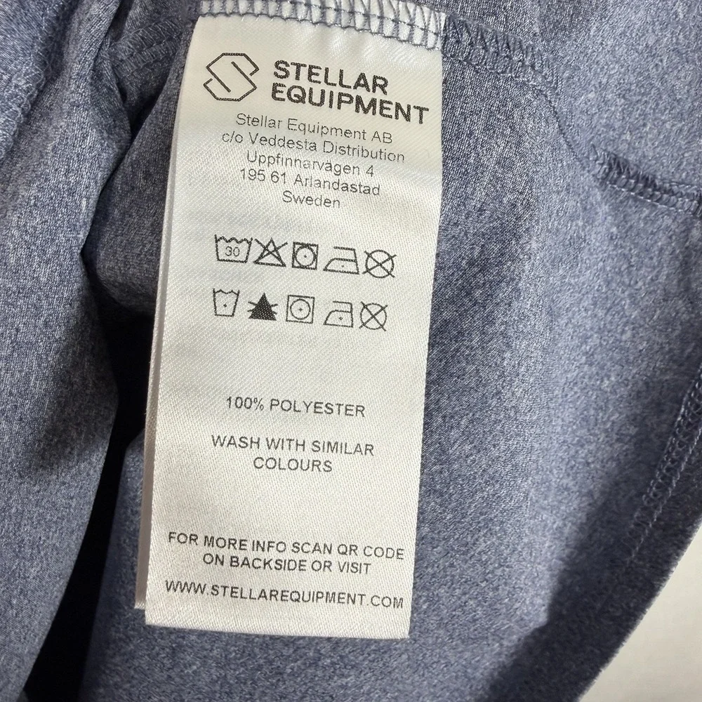 Stellar‎ Equipment The Ultralight Mid T Neck 1/2 Zip Pullover Size L Blue